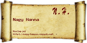 Nagy Hanna névjegykártya