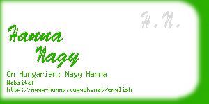 hanna nagy business card